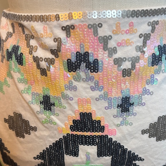 Express Multicolor Aztec Design Sequin Mini Skirt - small petite - Picture 2 of 6